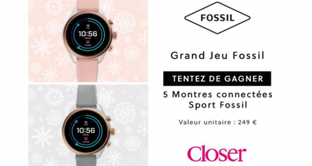 5 montres connectées Fossil Sport offertes