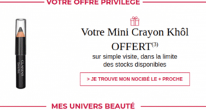 Mini crayon Khôl de Clarins offert sur simple visite