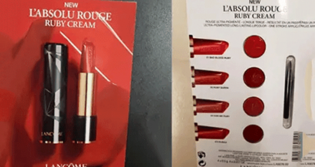 Mini palette L’Absolu Rouge de Lancôme offerte sur simple visite