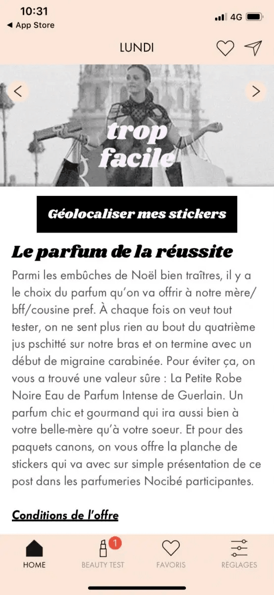 Planche de stickers Guerlain