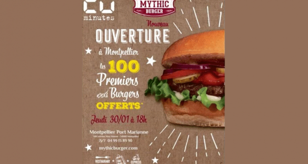 100 burgers offerts chez Mythic Burger