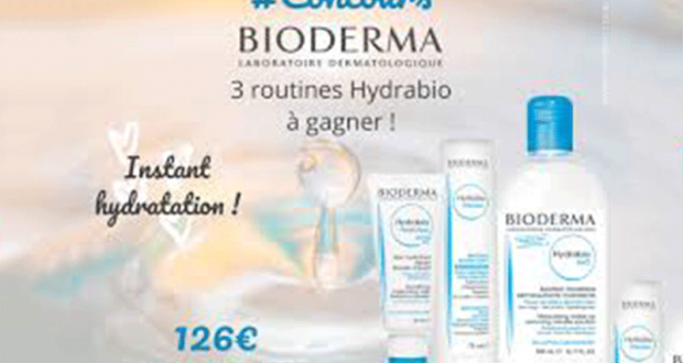 3 lots de 4 produits de soins Bioderma offerts