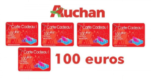 533 cartes cadeaux Auchan de 100 euros offertes