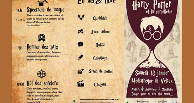 Atelier gratuit pour enfant Harry Potter et la sorcellerie