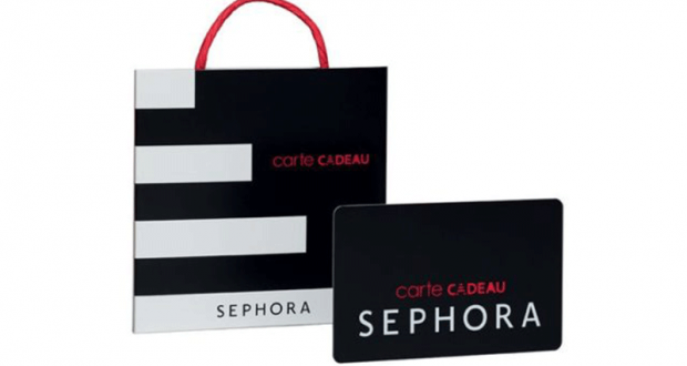 Carte cadeau Sephora de 300 euros offerte