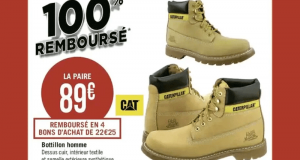 Chaussures Caterpillar remboursés à 100 %