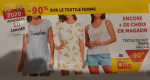 Jusqu'à 90% de réduction sur le textile femme