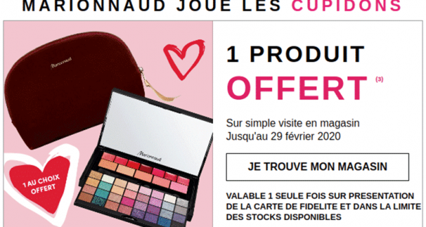 Produit Marionnaud offert sur simple visite