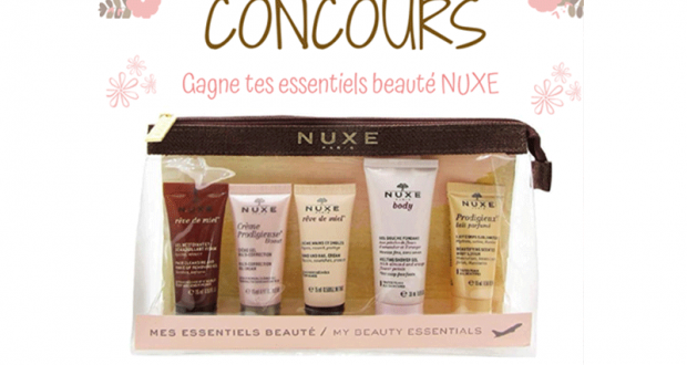 Une trousse de 5 produits cosmétiques Nuxe offerte