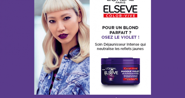 100 Masques Déjaunisseur Intense Elseve Color-Vive L'Oréal Paris à tester