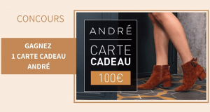 15 cartes cadeaux chaussures André de 100 euros offertes