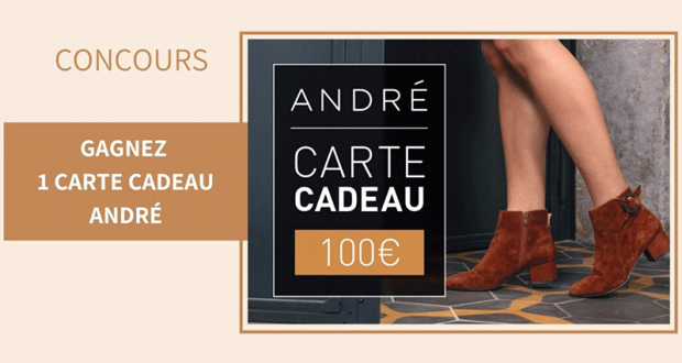 15 cartes cadeaux chaussures André de 100 euros offertes