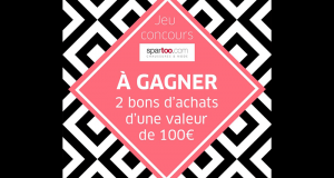 2 bons d'achat Spartoo de 100 euros offerts