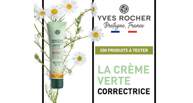 200 Crème Verte Correctrice Sensitive Camomille Yves Rocher à tester