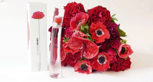 3 lots comportant 1 parfum Flower by Kenzo + 1 bouquet de fleurs