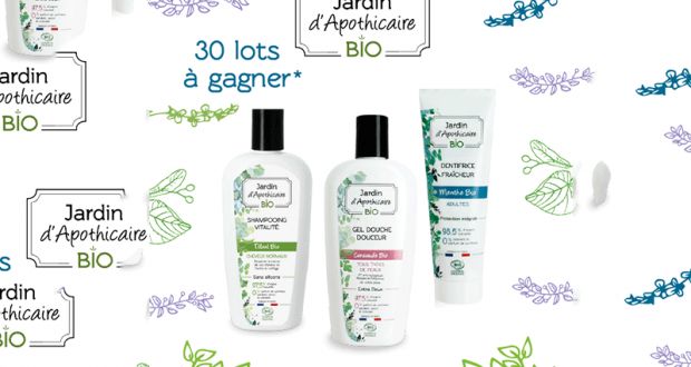 30 lots de 3 produits cosmétiques Jardin d'Apothicaire offerts