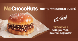 Burger sucré McChocoNuts gratuit