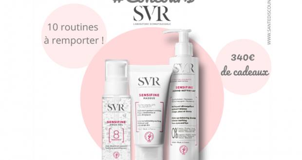 10 routines de 3 produits cosmétiques SVR offertes