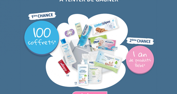 100 coffrets de produits de soins pour bébé offerts