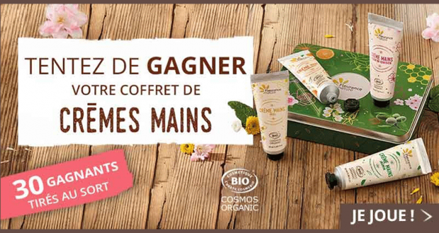 30 coffrets de crèmes pour les mains offerts