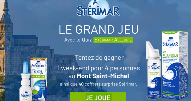 40 coffrets Stérimar offerts