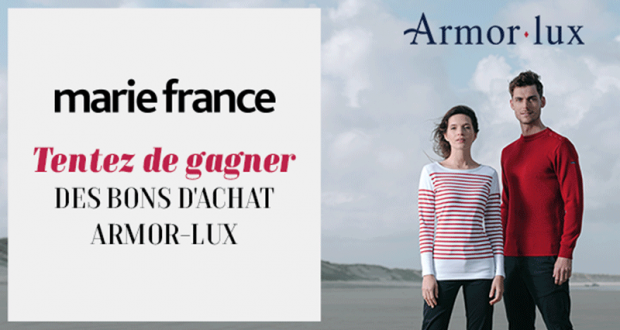 5 bons d’achat Armor Lux de 100 euros offerts