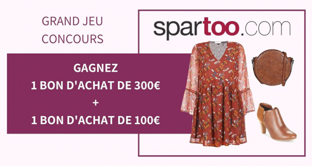 8 bons d'achat Spartoo offerts