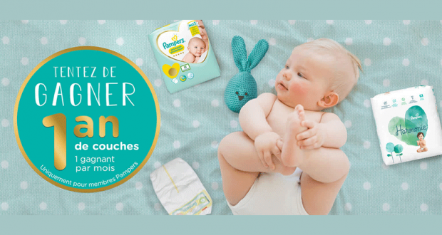 8 lots comprenant 1 an de couches Pampers offerts