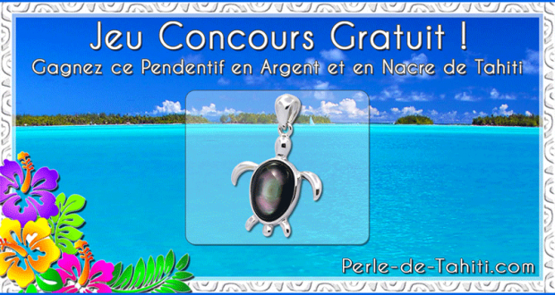 Pendentif en argent et nacre de Tahiti offert (Valeur de 80 €)