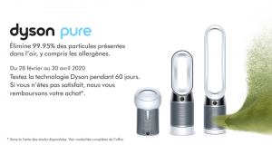 Purificateur d’air Dyson Satisfait ou 100% Remboursé