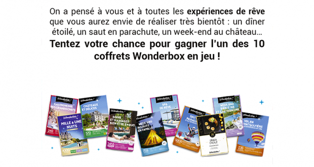 10 coffrets Wonderbox offerts
