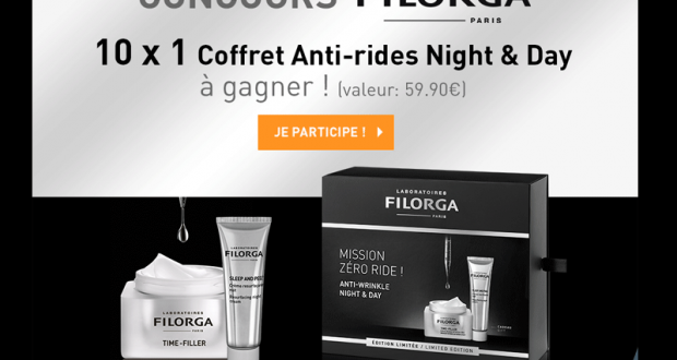 10 coffrets antirides Filorga Night & Day offerts