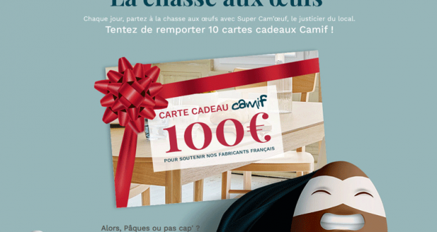 10 e-carte cadeaux Camif de 100 euros offertes