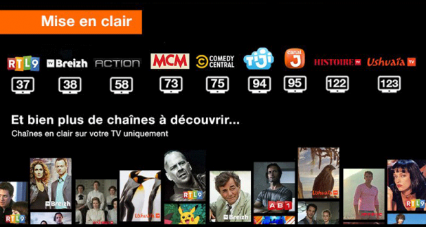 20 Chaînes en clair - Orange TV