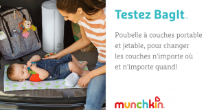 20 Poubelles à couches BagIt Munchkin à tester