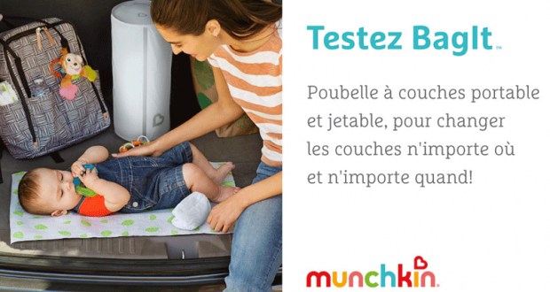 20 Poubelles à couches BagIt Munchkin à tester