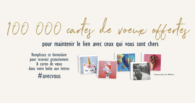 3 Cartes de Voeux à recevoir gratuitement chez vous