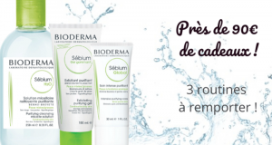 3 lot de 3 produits de soins Bioderma offerts