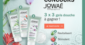 3 lots de 3 gels douche Jowaé offerts