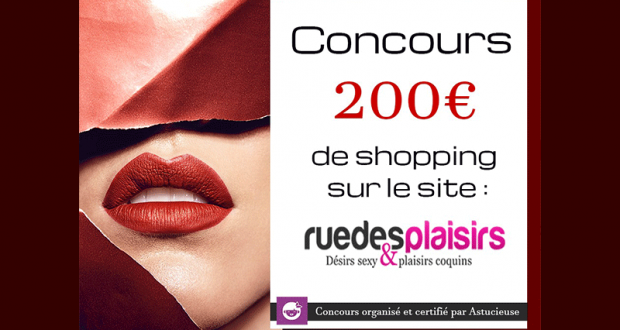 4 bons d'achat Rue des Plaisirs de 50 euros offerts