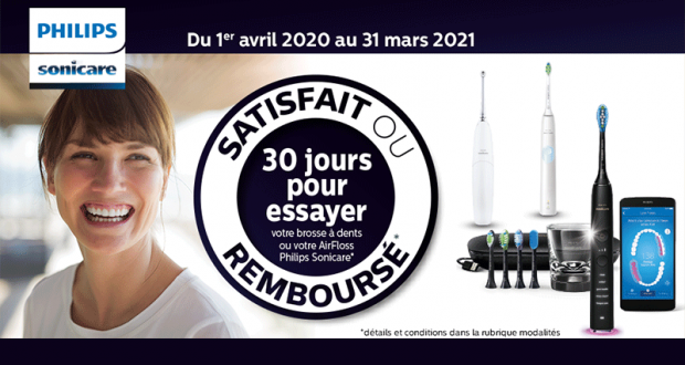 Brosse à Dents ou AirFloss Sonicare Satisfait ou 100% Remboursé