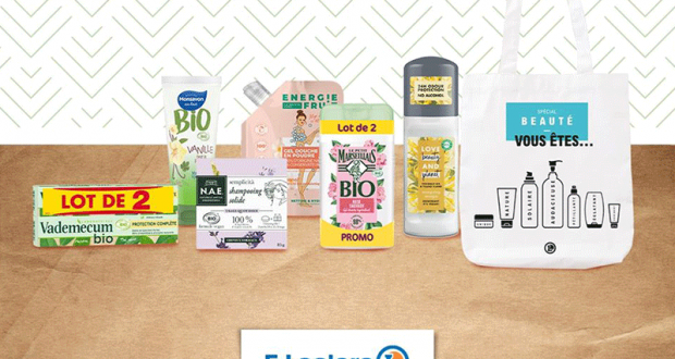 10 lots de 6 produits d'hygiène et de soin offerts avec 1 tote bag