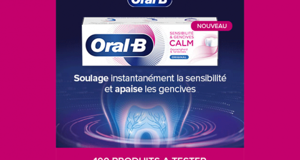 100 Dentifrice Oral-B Sensibilité & Gencives Calm Original à tester