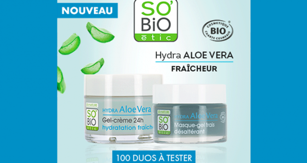 100 duos de soins Hydra Aloe Vera de SO'BiO étic à tester