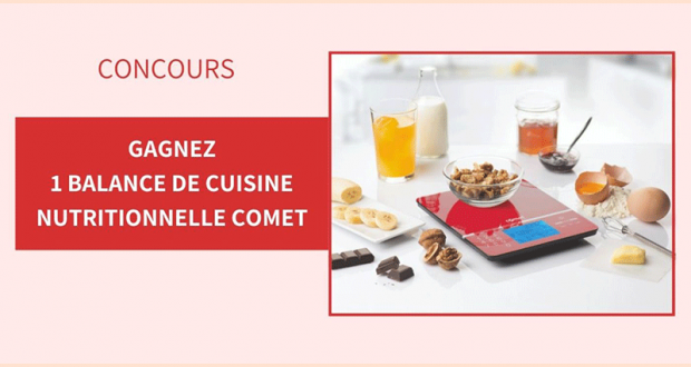 15 balances de cuisine nutritionnelles Comet offertes