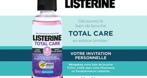 Bain de bouche Listerine offert sur simple visite