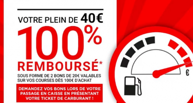 Géant Casino Votre Plein de 40€ 100% Remboursé