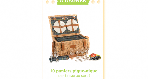 10 paniers pique-nique de 175 euros offerts