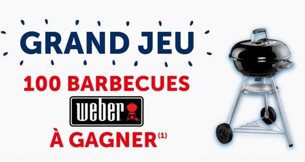 100 barbecues à charbon Weber offerts