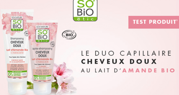 100 duos capillaires cheveux doux au Lait d'Amande bio à tester